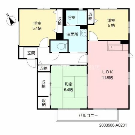 ディアスわしざきの物件間取画像